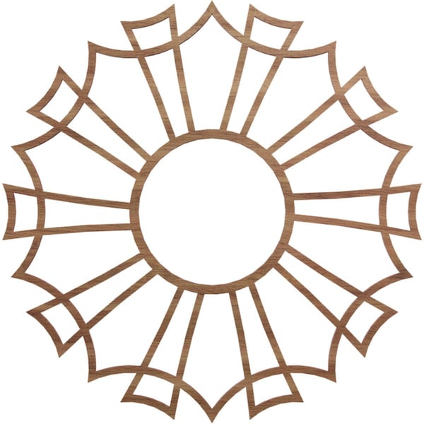 Ekena Millwork Augustus Wood Fretwork Pierced Ceiling Medallion, Walnut, 18"OD x 6 3/8"ID x 3/8"T CMWP18X18X0375AUWA - main